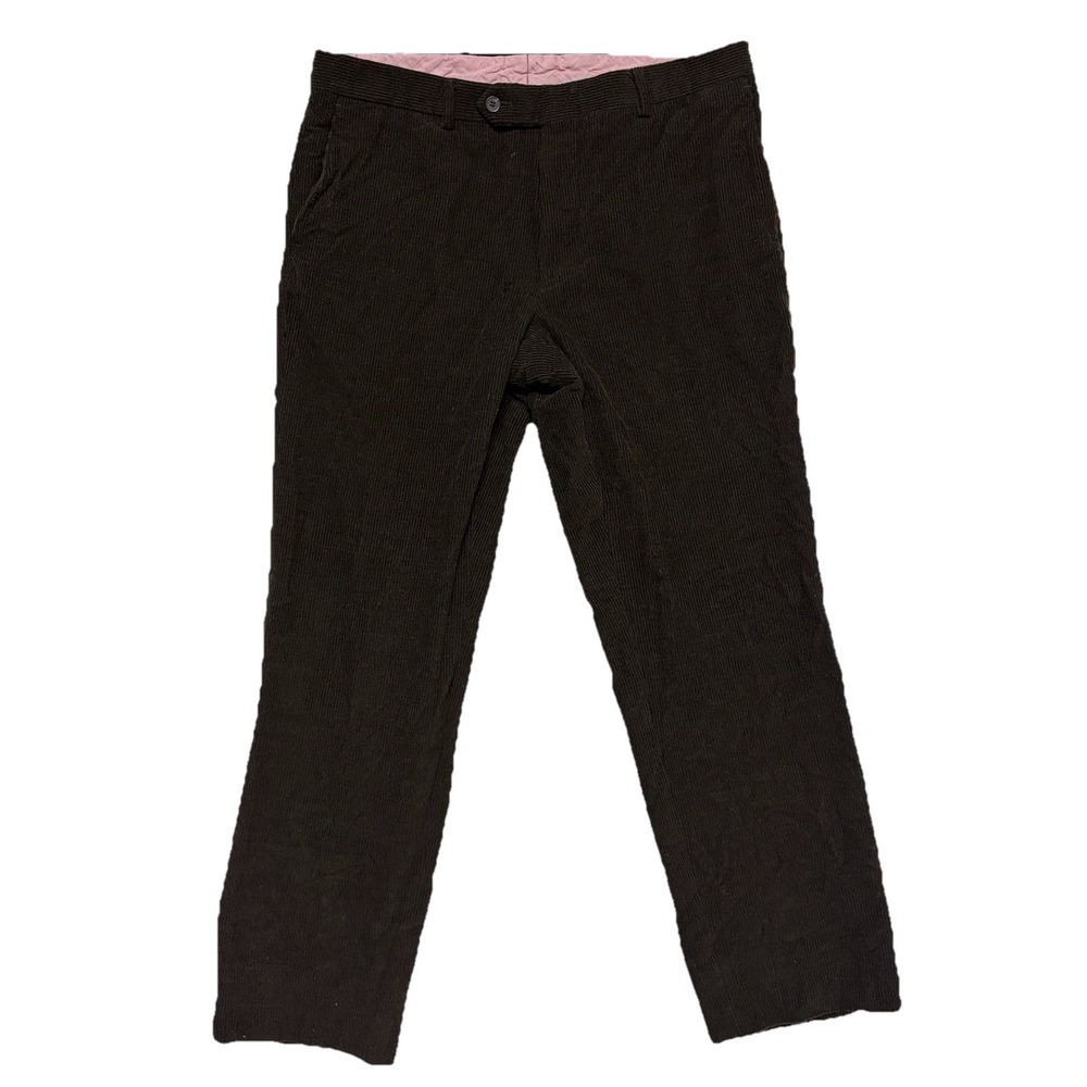 Samuelsohn Loro Piana Zelander Corduroy Pants Mens 35 Brown Wool Straight Leg